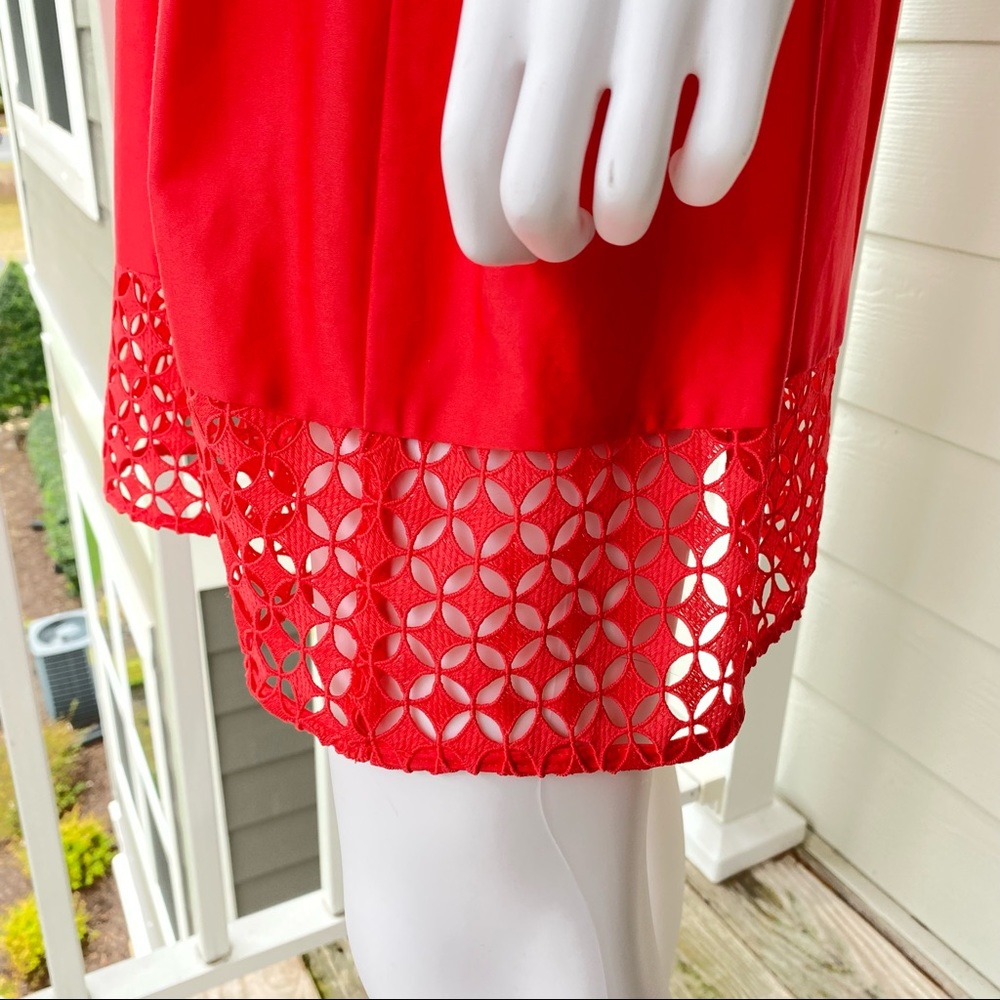 CALVIN KLEIN CORAL SLEEVELESS FIT & FLARE DRESS - Picture 5 of 13